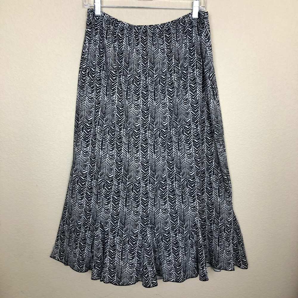 Perseption Women skirt zebra print w/ruffle